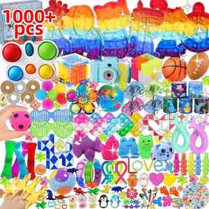 Kit de Viaje Ligero con Más de 1000 Piezas, Colección de Juguetes Sensoriales para Llevar, Estuche Compacto con Cierre, Juguetes Novedosos - Product Image 1