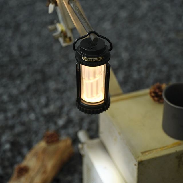 Retro USB-C Camping Lantern Power Bank Emergency Light Li-Battery Outdoor Flashlight Portable Vintage LED Warm Dim Tent Lamp