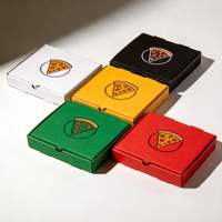Boîte à pizza en carton ondulé personnalisée OEM, emballage à motif personnalisé pour les services de restauration rapide et de vente en gros