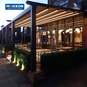 Pergola motorisée rétractable en PVC Mooxon, <span class=keywords><strong>auvent</strong></span> extérieur réglable et imperméable - Product Image 4