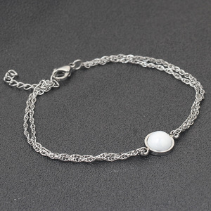 White Round Ceramic <b>Bracelet</b> 10mm For Women Gift Jewelry Geometric <b>Ball</b> Shape - Product Image 2