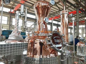 Equipo de Destilación de Alcohol de Cobre TW Comercial de 300L 500L para la Venta, Máquina para la Elaboración de Licores Artesanales - Product Image 3