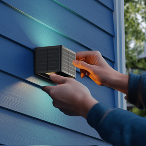 Lámpara Solar <span class=keywords><strong>de</strong></span> Exterior con Ángulo Ajustable, Estilo Nórdico, Ilumina hacia Arriba y hacia Abajo, con Sensor <span class=keywords><strong>de</strong></span> Luz Solar, Lámpara Negra para Jardín o Porche - Product Image 3