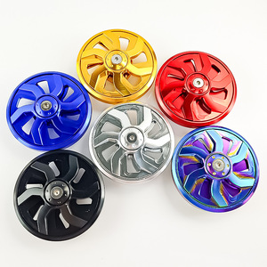 Qiangye Motorcycle Engine Fan Cover CNC Aluminum Alloy Black Red Blue Silver Gold <b>Titanium</b> Multiple Colors Available - Product Image 1