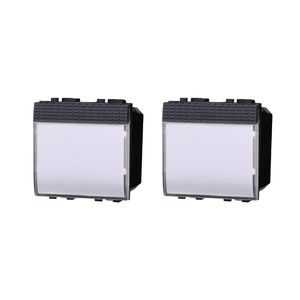 Plaque de réservoir de toilette encastrée Gloca 2P avec bouton de chasse double, design minimaliste, en plastique, installation facile - Product Image 1