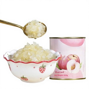 Melocotones Blancos en Cubos Enlatados 850g, Trozos Grandes de Fruta en Almíbar Ligero, Listos para Comer, Adorno para Postres, para Uso Doméstico y en Restaurantes - Product Image 4