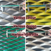 Panneau de façade en métal expansé d'aluminium diamanté, haute résistance, pour revêtement de mur-rideau de bâtiment