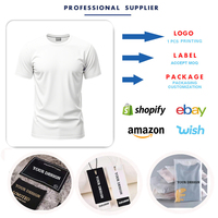 T-shirt promotionnel blanc uni pour élection, vierge, vente en gros, pas cher, unisexe, impression personnalisée, 100% polyester
