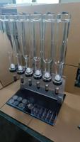 Dernière version dorée, machine de remplissage de boissons manuelle à rotation de verre à 6 bouteilles avec moteur
