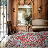Tapis de sol tissé à la machine de style américain Loulan Meihui, luxe léger, tapis persan de style européen, rétro, campagnard, pour salon et café