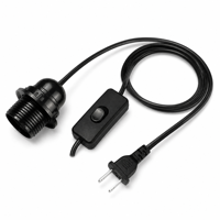 Câble d'alimentation US à 2 broches NEMA1-15P avec interrupteur intégré, douille E27 pour lampe