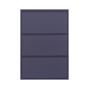 <span class=keywords><strong>Zapatero</strong></span> de metal con 3 cajones abatibles Gabinete de almacenamiento de zapatos de acero montado en la pared y sin montaje - Product Image 5