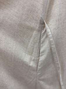 Sostenibile Eco Friendly lino-misto tinta unita scollo a V senza maniche abbottonatura posteriore abito per <span class=keywords><strong>donna</strong></span> abbigliamento da lavoro abbigliamento <span class=keywords><strong>Online</strong></span> all'ingrosso - Product Image 4