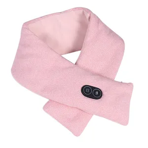 Winter Keep Warm Knead Rechargeable Designer Neck Scarf Women Neck Warmer Fever Wearable Usb Electric Heating Scarf With Massage