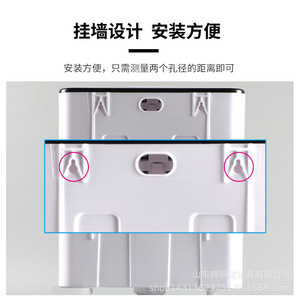 Cisterna de inodoro de doble descarga, rectangular, tipo pulsador manual, para inodoros de estilo squat, 3-6L, ajuste universal - Product Image 4