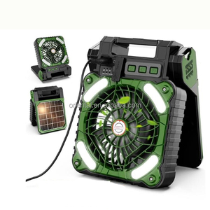 Ventilador de Mesa Portátil Dobrável com Bateria de 10000mAh, Recarregável via USB, Ventilador Externo com Luz LED e Power Bank, Embalagem em Caixa para Camping - Product Image 2