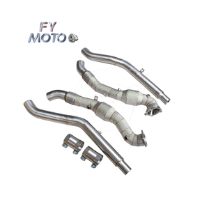 لأودي S6 RS6 4G C7 RS7 Downpipe + أنبوب أمامي مجهز بدرع حراري - Product Image 3