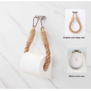 Soporte <span class=keywords><strong>de</strong></span> papel higiénico <span class=keywords><strong>de</strong></span> acero inoxidable 304 personalizado con cuerda <span class=keywords><strong>de</strong></span> yute sin perforaciones, estante <span class=keywords><strong>de</strong></span> almacenamiento <span class=keywords><strong>de</strong></span> rollos <span class=keywords><strong>de</strong></span> toallas <span class=keywords><strong>de</strong></span> papel para Baño - Product Image 1