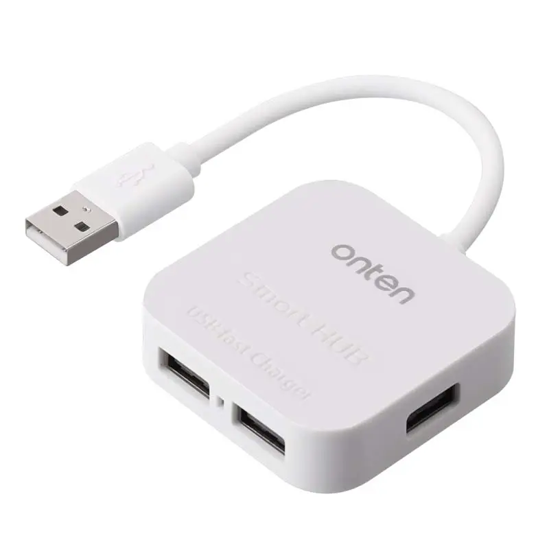 อะแดปเตอร์สายแยกฮับ USB 4 in 1ความเร็วสูง OTG พร้อมไฟ LED แสดงสถานะ Micro-USB เชื่อมต่อการชาร์จแท่นวางสำหรับแล็ปท็อป