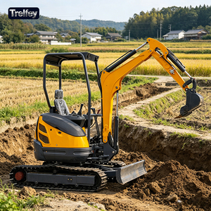 Miniexcavadora <span class=keywords><strong>de</strong></span> 1 y 2 toneladas con orugas <span class=keywords><strong>de</strong></span> acero y giro <span class=keywords><strong>de</strong></span> cola cero para invernaderos y gallineros <span class=keywords><strong>de</strong></span> fila estrecha - Product Image 5