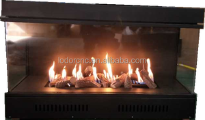 <span class=keywords><strong>Chimenea</strong></span> Interior Moderna de 48 Pulgadas con Fuego Real, Gas Natural/Gas Licuado, Control Remoto, Vidrio Templado, Protección Contra Sobrecalentamiento - Product Image 2