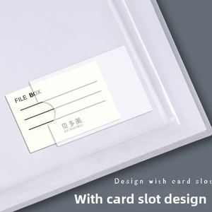 Waterproof PP Document Bag Label-Style A4 Size Snap-Closure <b>File</b> <b>Folder</b> Student Test-Paper <b>Organizer</b> Transparent Thickened - Product Image 3