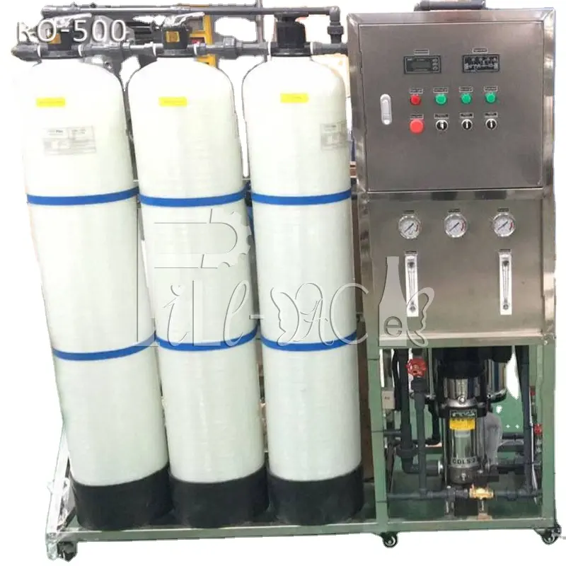 Sistema de tratamiento de agua potable, equipo de filtración de ósmosis inversa, planta, máquina, sistema, línea, 500l, RO