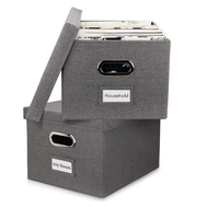 Internet est Meilleur Pliable Fichier Organisateur De Rangement avec Couvercle-Lin Décoratif Dépôt & Rangement Bureau Boîte Lettre Suspendue/jambe