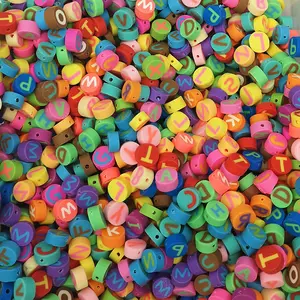 Clay Beads Rainbow Color Polymer Clay Bead Poo Polymer Clay Fimo Heishi Beads For Bracelet Making