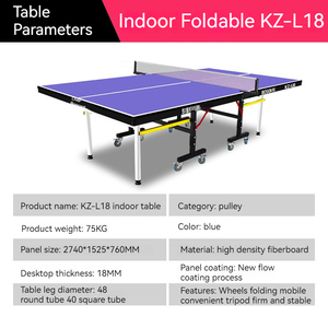 Vente directe d'usine <span class=keywords><strong>de</strong></span> <span class=keywords><strong>table</strong></span> <span class=keywords><strong>de</strong></span> ping-pong pleine grandeur à prix compétitif avec roues pliables et amovibles - Product Image 2