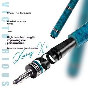 BLUE CARDAMOM Blue Club Nouvelle Série Gagnante Light Ice Wheel Xinghan Ash Kunling Queue de billard en bois divisée en deux parties 147cm pour billard chinois à huit boules et billard américain à neuf points - Product Image 2