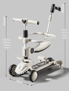 Trottinette pour enfants à prix de gros, vente chaude, avec roues lumineuses, mini trottinette à pédales pour bébés - Product Image 2