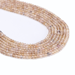 Perles de pierres précieuses naturelles brunes à taille brillant, hauteur 8 mm - Product Image 5