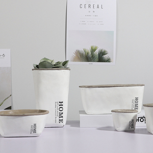 Unico sacchetto di carta di disegno opaco <span class=keywords><strong>cemento</strong></span> decorazione della casa vaso da fiori/decorazione del giardino all'aperto pentole <span class=keywords><strong>per</strong></span> succulente - Product Image 1
