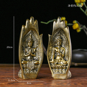 ของตกแต่งรูปมือพระพุทธรูปจีนแบบใหม่ สไตล์เซนสร้างสรรค์ รุ่น TGA31 ทำจากเรซิ่น เหมาะสำหรับตกแต่งร้านน้ำชา บาร์ หรือห้องนั่งเล่น - Product Image 2