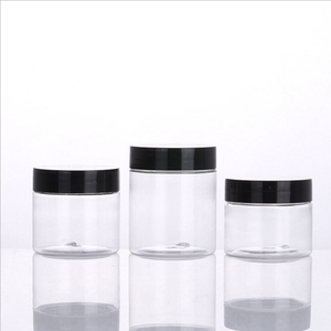 Vente flash : Pot pour animaux de compagnie à large ouverture avec couvercle, pot en plastique ambré à large goulot, pots à crème cosmétique, bouchon noir en plastique - Product Image 5