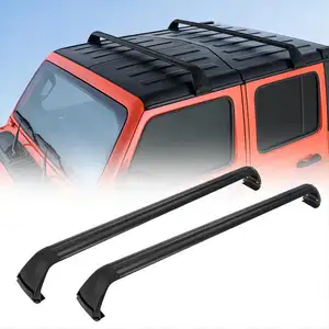 Barre trasversali per portapacchi portapacchi in alluminio nero per Wrangler JK JL Gladiator JT 2007-2022