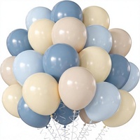 Fabricant de ballons en gros – Ballons en latex bleu poussière et blanc de 12 pouces pour hélium, décoration de fête costière, anniversaire, baby shower, mariage