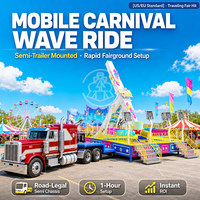 Manège mobile certifié CE, équipement d'amusement à sensations fortes monté sur remorque, pour parcs d'attractions et fêtes foraines en extérieur