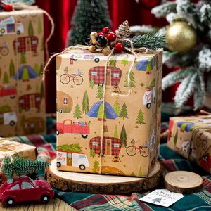 Papel de Regalo Navideño Burymento Kraft de 17 Pulgadas x 32.8 Pies, Papel Reciclable para Manualidades y Regalos - Product Image 3