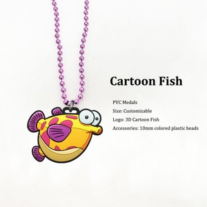 Medallas Deportivas Personalizadas de Silicona con Diseño de Animales de Dibujos Animados en 3D, Medallas de Silicona PVC Personalizadas con Cuentas de Plástico de Colores - Product Image 4