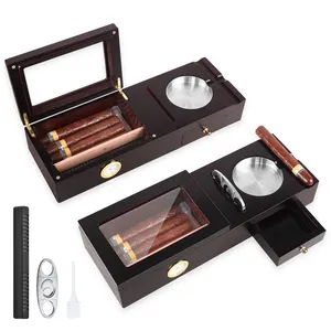 ผู้ผลิต Humidors ซิการ์แบบกําหนดเองที่ทําด้วยมือคุณภาพสูง Humidors ไม้บีชและอุปกรณ์ซิการ์หรูหราอื่น ๆ