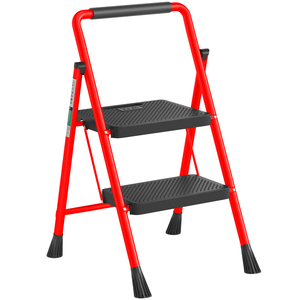 Escalera plegable de almacenamiento de metal Escalera plegable compacta de 3 escalones de acero para el hogar Escalones para Sillas - Product Image 2