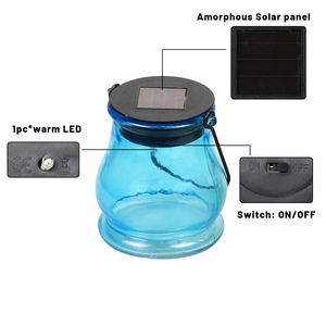 Nuevo diseño blanco cálido LED botella de vidrio tarro linterna solar colgante vidrio Luz Jardín exterior luz para paisaje decorativo - Product Image 3