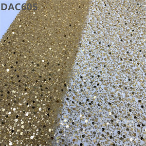 Chocoo Hot Bán Bridal pháp vải tuyn ren với hạt long lanh Net Sequins đính cườm thêu ren vải - Product Image 5