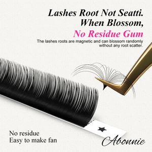Extensiones de Pestañas Abonnie Silk Volume Easy Fan, Extensiones de Pestañas de Terciopelo al por Mayor, Bandejas de Extensiones de Pestañas Personalizadas - Product Image 3