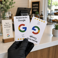 PVC Wasserdichte ISO 13.56MHz 1k Chip RFID NFC Kontaktlose Visitenkarten für Google-Bewertungen und Zugangskontrolle