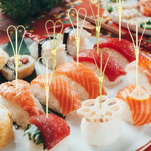 Bamboo Knot Flower Sticks Toothpicks for Decoration - Fruit & Cake & Sandwich Skewer - Product Image 5