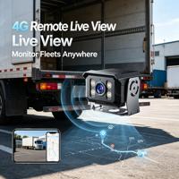 Caméra de véhicule 4G GPS IP67 1080P avec vision nocturne couleur intégrale et éclairage noir, surveillance de stationnement pour conditions difficiles et suivi de flotte de bus