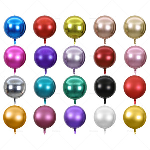 4D Round <strong>Aluminum</strong> <strong>Foil</strong> <strong>Balloon</strong> 22 Inch Pure Color Sphere <strong>Foil</strong> <strong>Balloon</strong> <strong>Aluminum</strong> 4d <strong>Foil</strong> <strong>Balloons</strong> for Party Wedding Decoration - Product Image 1